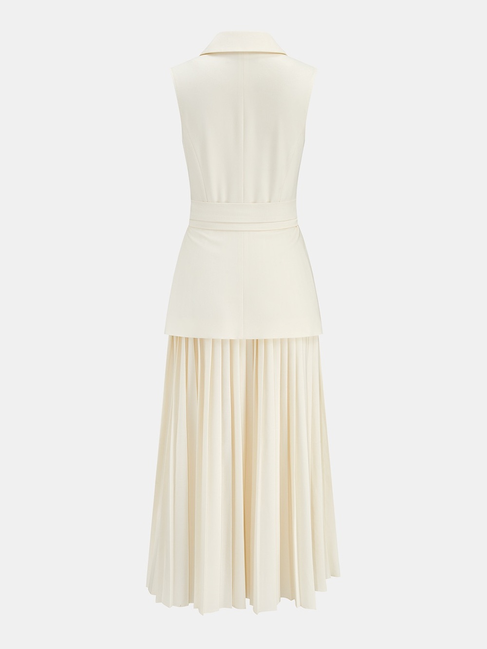 Commense Cream Tailored Pleated Blazer Dress - Picture 3 of 8